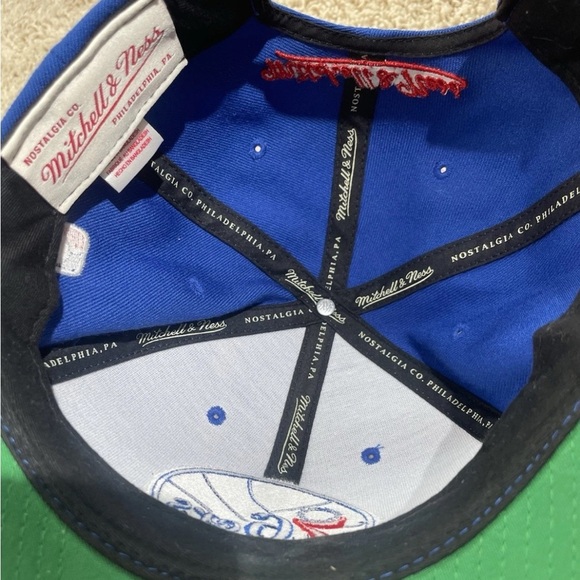 Vintage Mitchell & Ness Wool Blend NBA 76ers Snapback Hat Basketball Retro - Picture 6 of 13